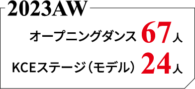 2023AW オープニングダンス 67人 / KCEステージ（モデル） 24人