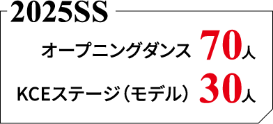 2025SS オープニングダンス 70人 / KCEステージ（モデル） 30人